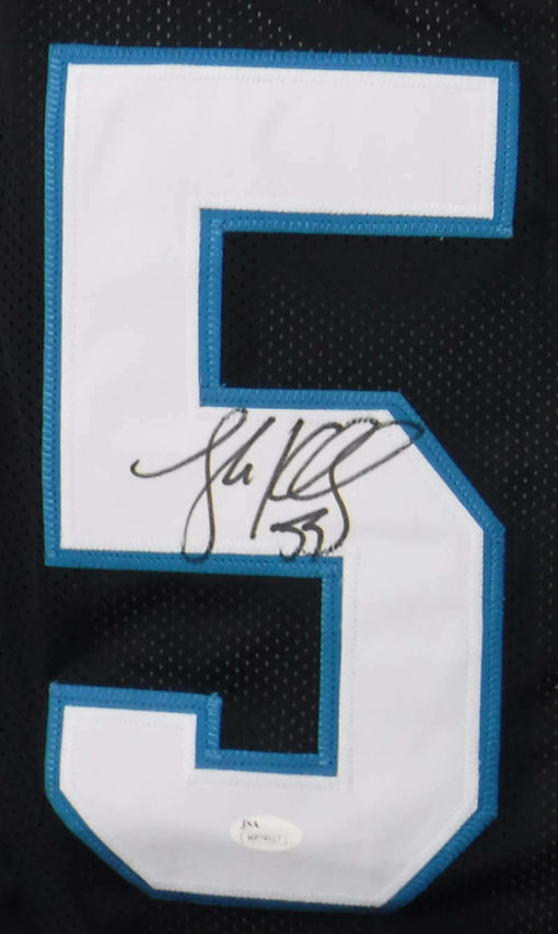 Luke Kuechly Autographed/Signed Carolina Panthers XL Black Jersey JSA 12011
