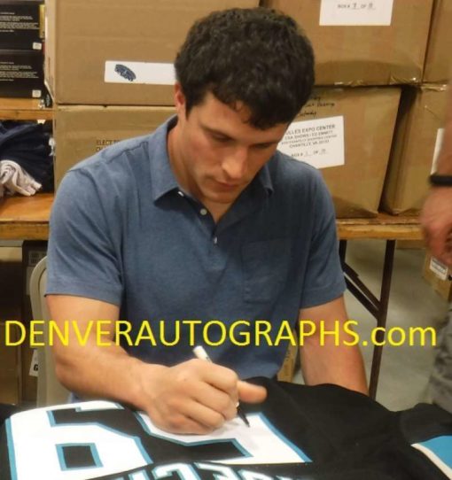 Luke Kuechly Autographed/Signed Carolina Panthers XL Black Jersey JSA 12011