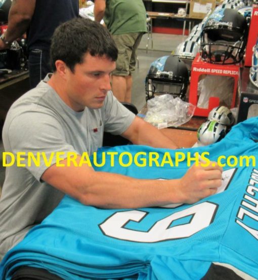 Luke Kuechly Autographed/Signed Carolina Panthers XL Blue Jersey JSA 12012