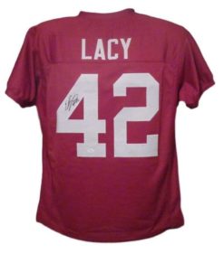 Eddie Lacy Autographed/Signed Alabama Crimson Tide XL Red Jersey JSA 12023