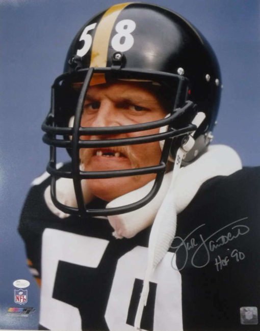 Jack Lambert Autographed/Signed Pittsburgh Steelers 16x20 HOF 90 JSA 12031