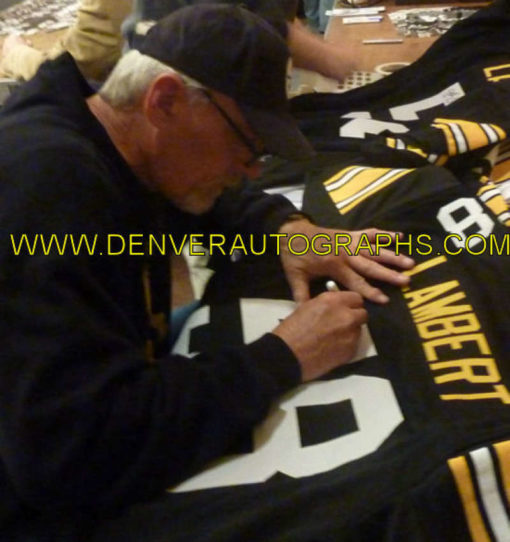 Jack Lambert Autographed Pittsburgh Steelers Black XL Jersey HOF JSA 12039