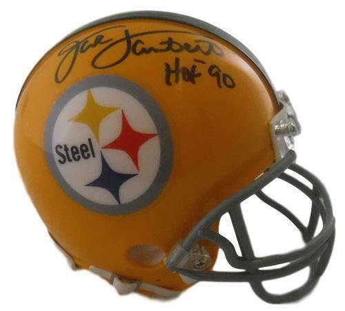 Jack Lambert Autographed/Signed Pittsburgh Steelers Yellow Mini Helmet JSA 12041