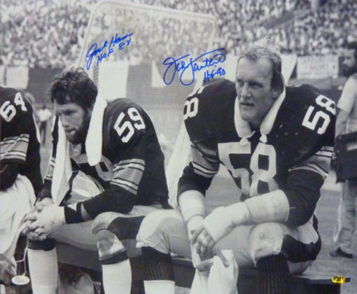 Jack Lambert and Jack Ham Signed Pittsburgh Steelers 16x20 Photo HOF JSA 12042