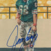 Jim Langer Autographed/Signed Miami Dolphins Goal Line Art in Blue 12056