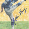Yale Lary Autographed Detroit Lions Goal Line Art Glac Blue N/O 12079
