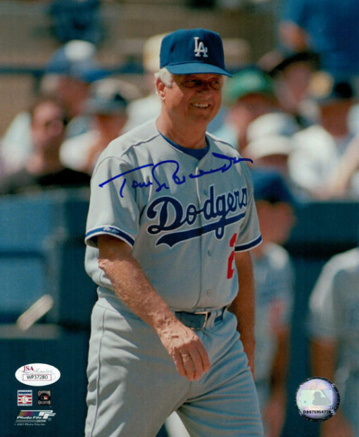 Tommy Lasorda Autographed/Signed Los Angeles Dodgers 8x10 Photo JSA 12081