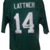 Johnny Lattner Autographed/Signed Notre Dame Green XL Jersey Heisman 12086