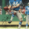 Dick Lebeau Autographed/Signed Detroit Lions Goal Line Art Card Black 12094