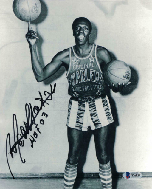 Meadowlark Lemon Autographed Harlem Globetrotters 8x10 Photo HOF BAS 12111