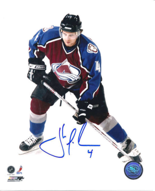 John Michael Liles Autographed Colorado Avalanche burgandy sweater 8x10 12139 PF