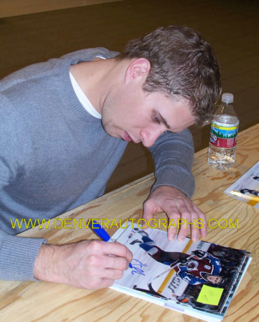 John Michael Liles Autographed Colorado Avalanche burgandy sweater 8x10 12139 PF