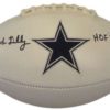 Bob Lilly Autographed Dallas Cowboys White Panel Football HOF JSA 12141