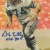 Bob Lilly Autographed Dallas Cowboys Goal Line Art Card Blue HOF 12142