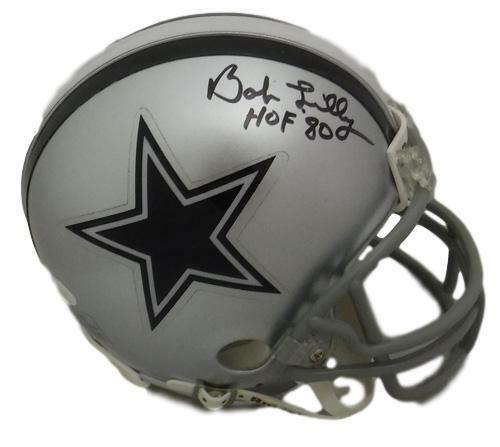 Bob Lilly Autographed Dallas Cowboys Riddell Mini Helmet HOF JSA 12146