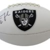 Khalil Mack Autographed/Signed Oakland Raiders Logo Football JSA 12151