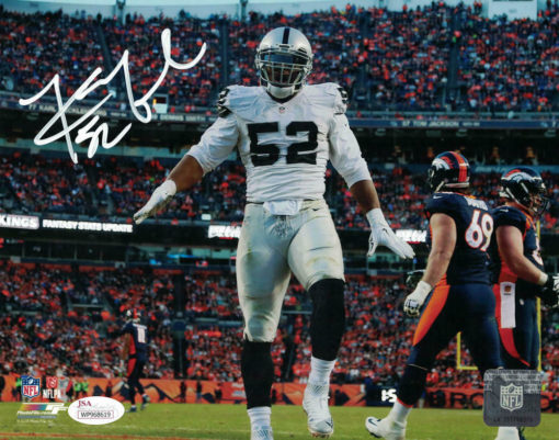Khalil Mack Autographed/Signed Oakland Raiders 8x10 Photo JSA 12154 PF