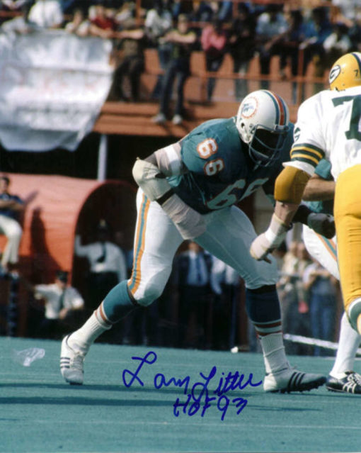 Larry Little Autographed/Signed Miami Dolphins 8x10 Photo HOF 12161