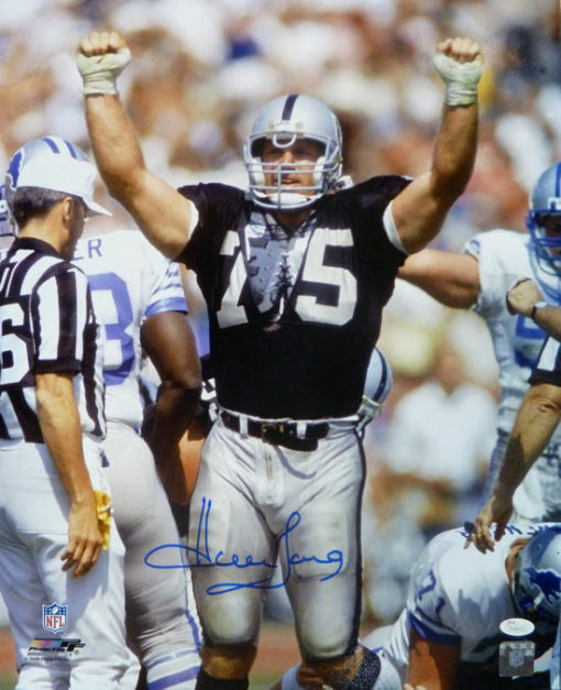 Howie Long Autographed/Signed Oakland Raiders 16x20 Photo JSA 12175