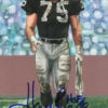 Howie Long Autographed Oakland Raiders Goal Line Art Card Blue HOF JSA 12176