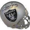 Howie Long Autographed/Signed Oakland Raiders 12183 Riddell Mini Helmet JSA