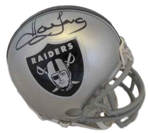 Howie Long Autographed/Signed Oakland Raiders 12183 Riddell Mini Helmet JSA