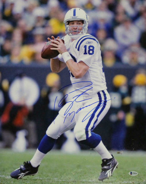 Peyton Manning Autographed/Signed Indianapolis Colts 16x20 Photo BAS 12217