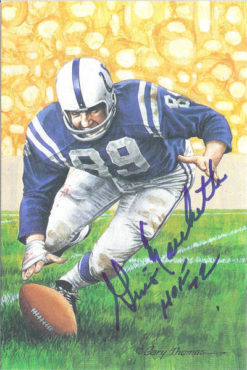 Gino Marchetti Autographed Baltimore Colts Goal Line Art Card Blue HOF 12238