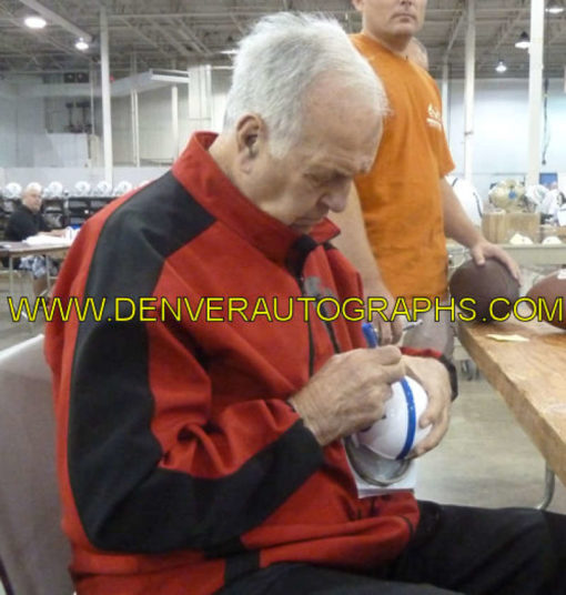 Gino Marchetti Autographed Baltimore Colts 2 Bar Mini Helmet HOF JSA 12241