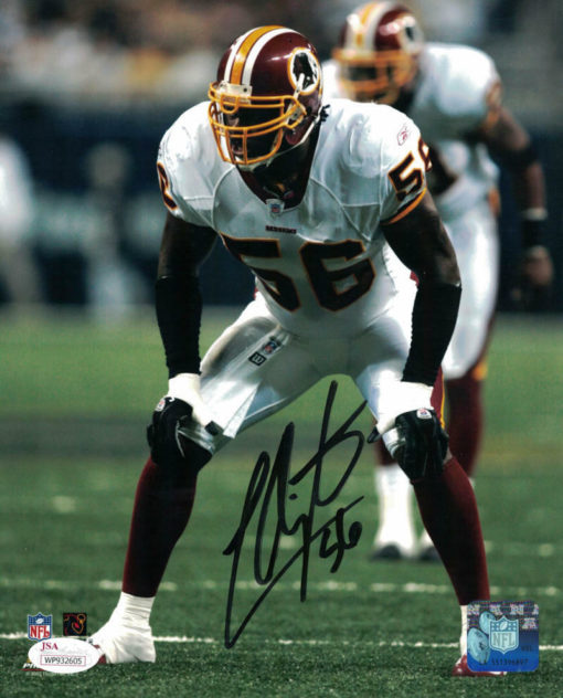 Lavar Arrington Autographed/Signed Washington Redskins 8x10 Photo JSA 12246