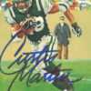Curtis Martin Autographed/Signed New York Jets Goal Line Art Card Blue 12271