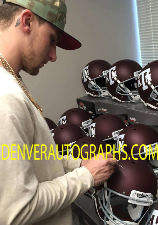 Johnny Manziel Autographed Texas A&M Aggies Authentic Helmet HT JSA 12275