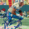 Bruce Matthews Autographed Houston Oilers Goal Line Art Card Blue HOF 12290