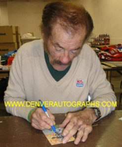 Don Maynard Autographed New York Jets Goal Line Art Card Blue HOF 12307