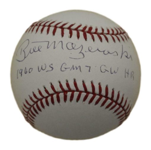 Bill Mazeroski Signed Pittsburgh Pirates OML Baseball WS Game 7 HR JSA 12312