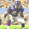 Randall Mcdaniel Autographed Minnesota Vikings Goal Line Art in Blue 12340