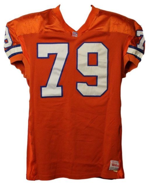 Dave Widell Game Used Denver Broncos Wilson Size 52 Jersey 12356