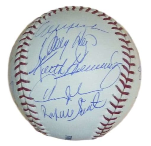 1986 New York Mets Team Autographed/Signed OML Baseball JSA 12378