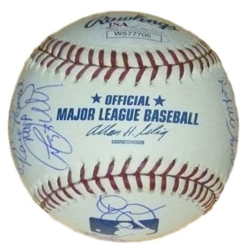 1986 New York Mets Team Autographed/Signed OML Baseball JSA 12378