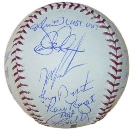 1986 New York Mets Team Autographed/Signed OML Baseball JSA 12378