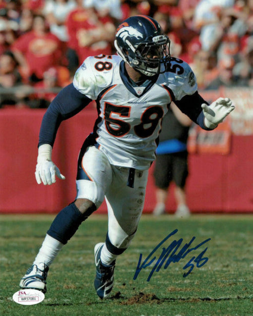 Von Miller Autographed/Signed Denver Broncos 8x10 Photo JSA 12387