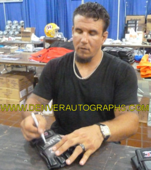 Frank Mir Autographed/Signed Official Black UFC Gloves JSA 12423