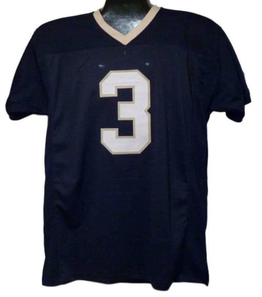 Rick Mirer Autographed Notre Dame Fighting Irish Blue XL Jersey JSA 12426