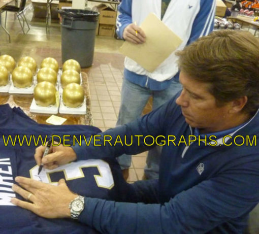Rick Mirer Autographed Notre Dame Fighting Irish Blue XL Jersey JSA 12426