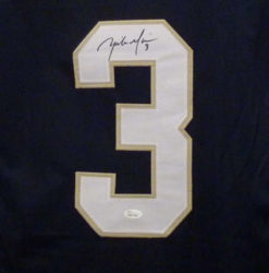 Rick Mirer Autographed Notre Dame Fighting Irish Blue XL Jersey JSA 12426