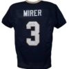 Rick Mirer Autographed Notre Dame Fighting Irish Blue XL Jersey JSA 12426