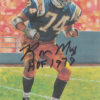 Ron Mix Autographed/Signed San Diego Chargers Goal Line Art Black HOF 12432