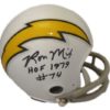 Ron Mix Autographed/Signed San Diego Chargers Mini Helmet HOF 12435