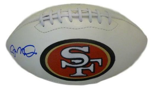 Joe Montana Autographed San Francisco 49ers White Logo Football JSA 12452