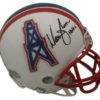 Warren Moon Autographed/Signed Houston Oilers Mini Helmet HOF JSA 12477